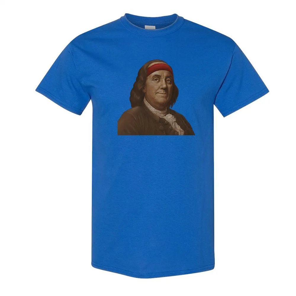 Ben Franklin Sweatband T-Shirt | Ben Franklin Sweat Band Royal Blue T-Shirt