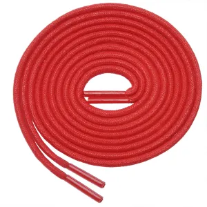 Birch’s 3/32” Thin Premium Round Waxed Cotton Dress Shoelaces - Red