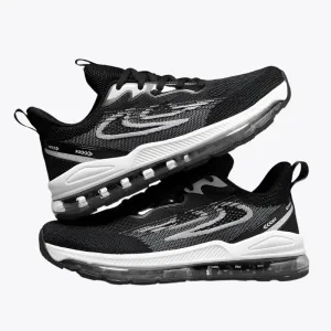 Black And White Men's Running Shoes