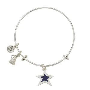 Blue Star Megaphone Bangle Bracelet