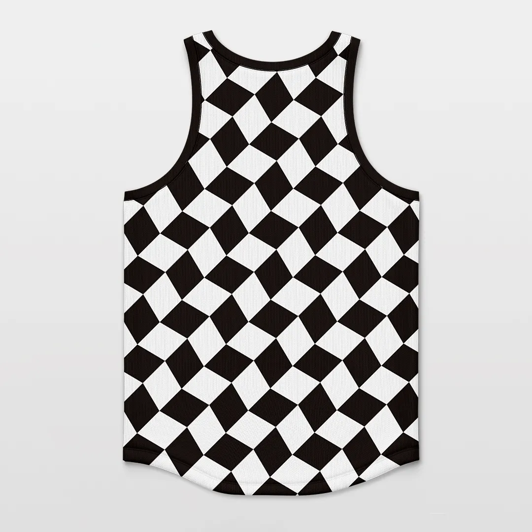 Checkerboard - Customized Basketball Jersey Top