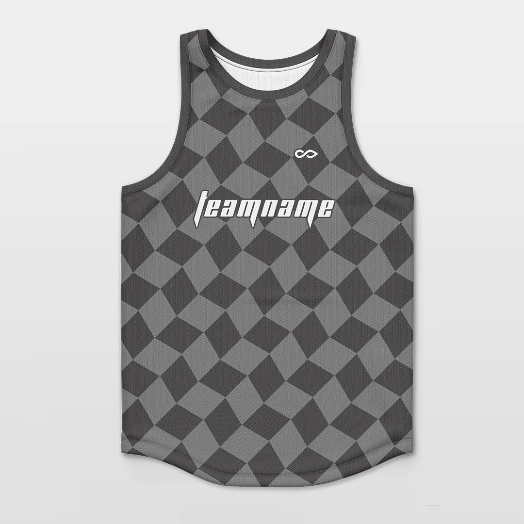 Checkerboard - Customized Basketball Jersey Top