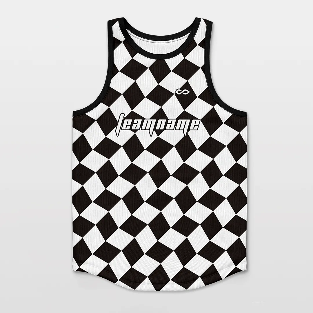 Checkerboard - Customized Basketball Jersey Top