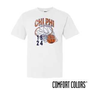 Chi Phi Comfort Colors Retro Basketball Short Sleeve Tee