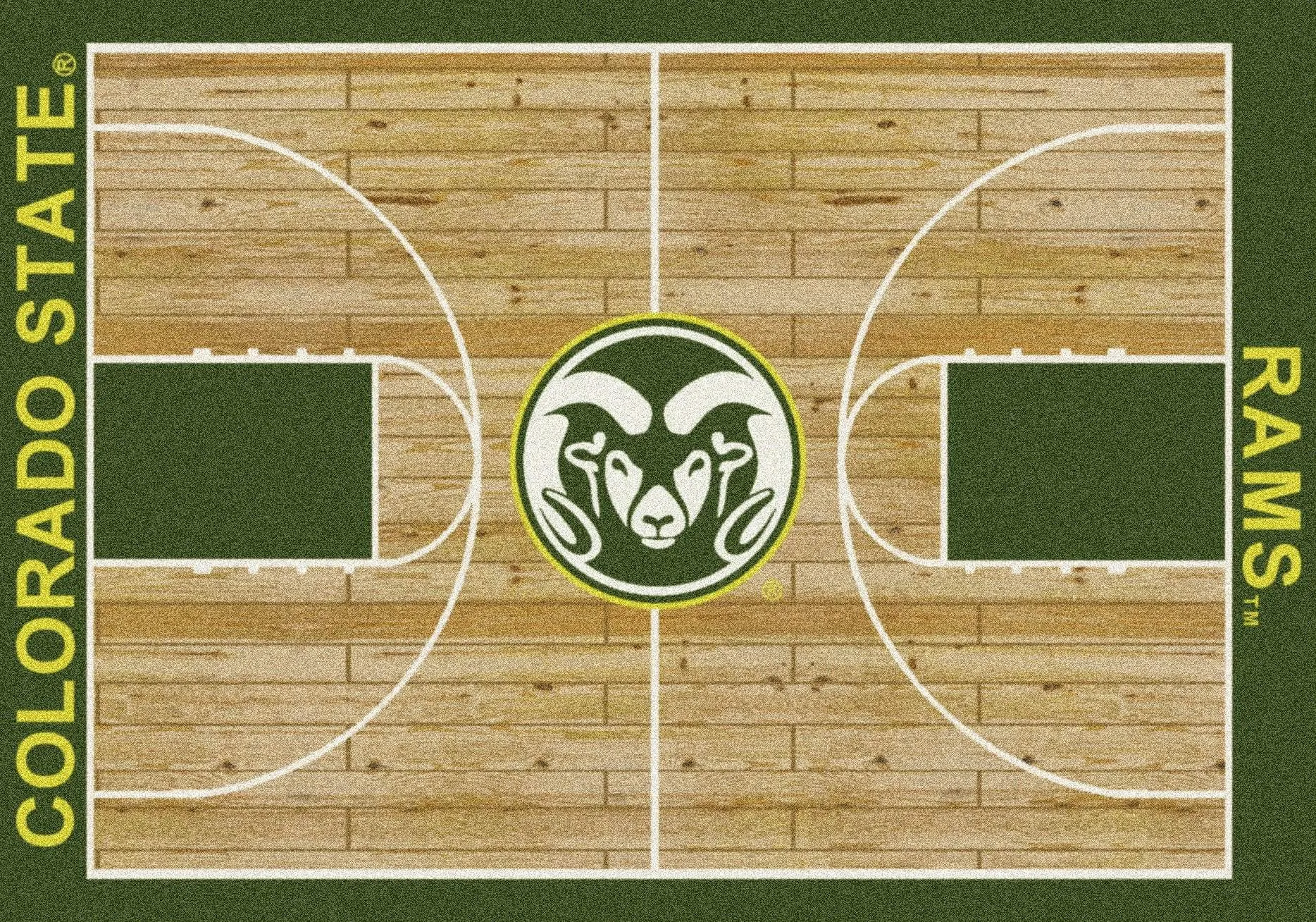 Colorado State Rams Milliken Basketball Home Court Novelty Area Rug