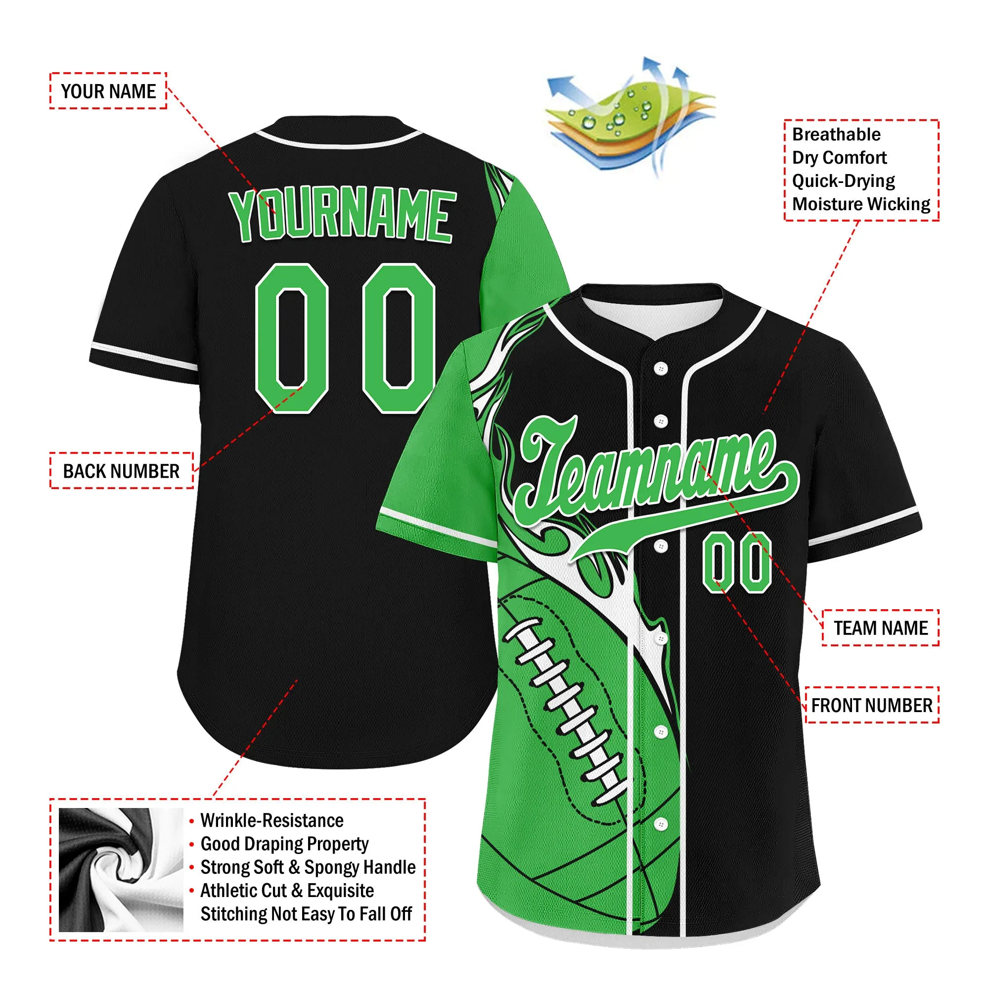 Custom Black Green Jersey and TN Shoes Combo Offer Personalized ZH-D0200101-1