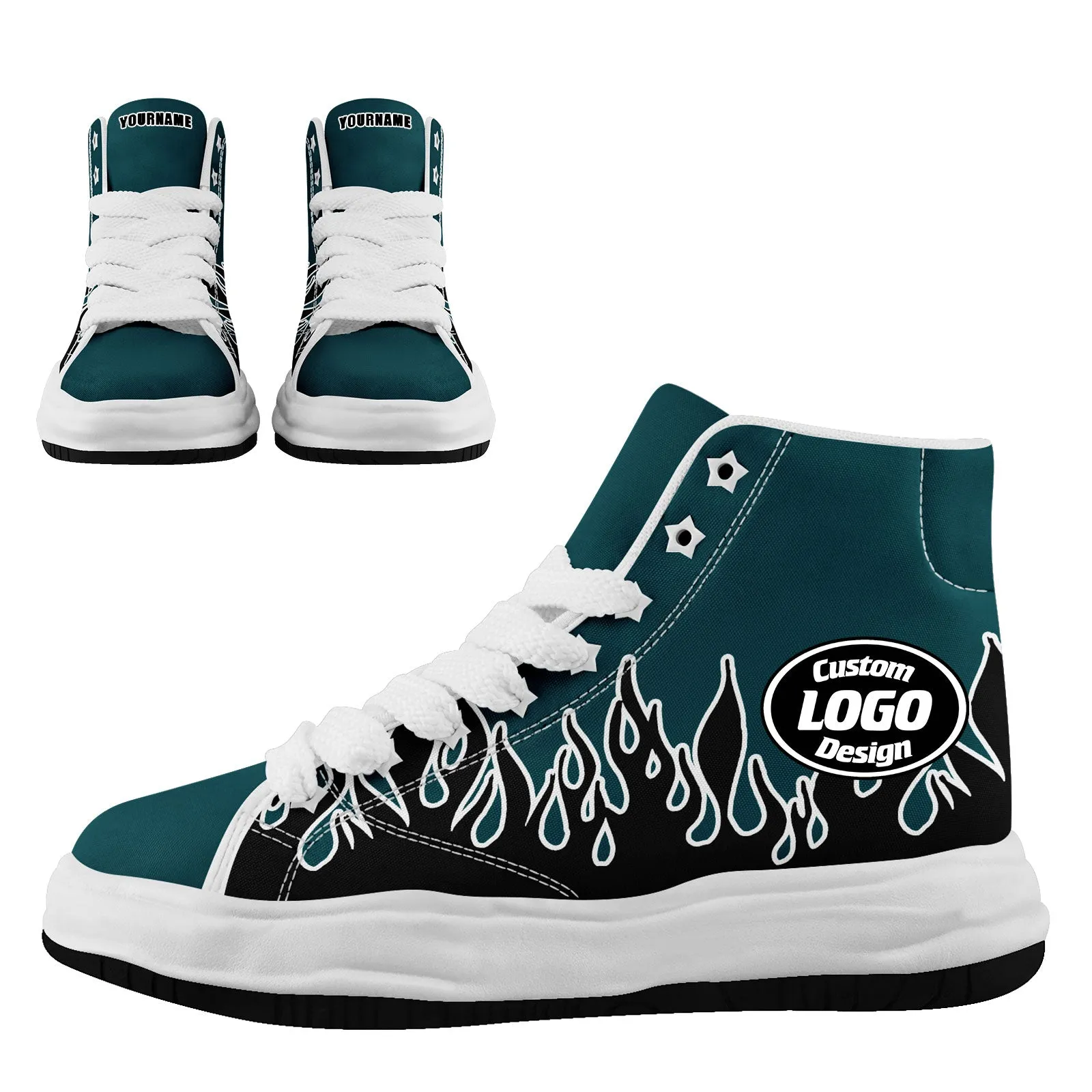 Custom Black Green Philadelphia Firesoul Shoes Personalized Sneaker FN039-D020272-23