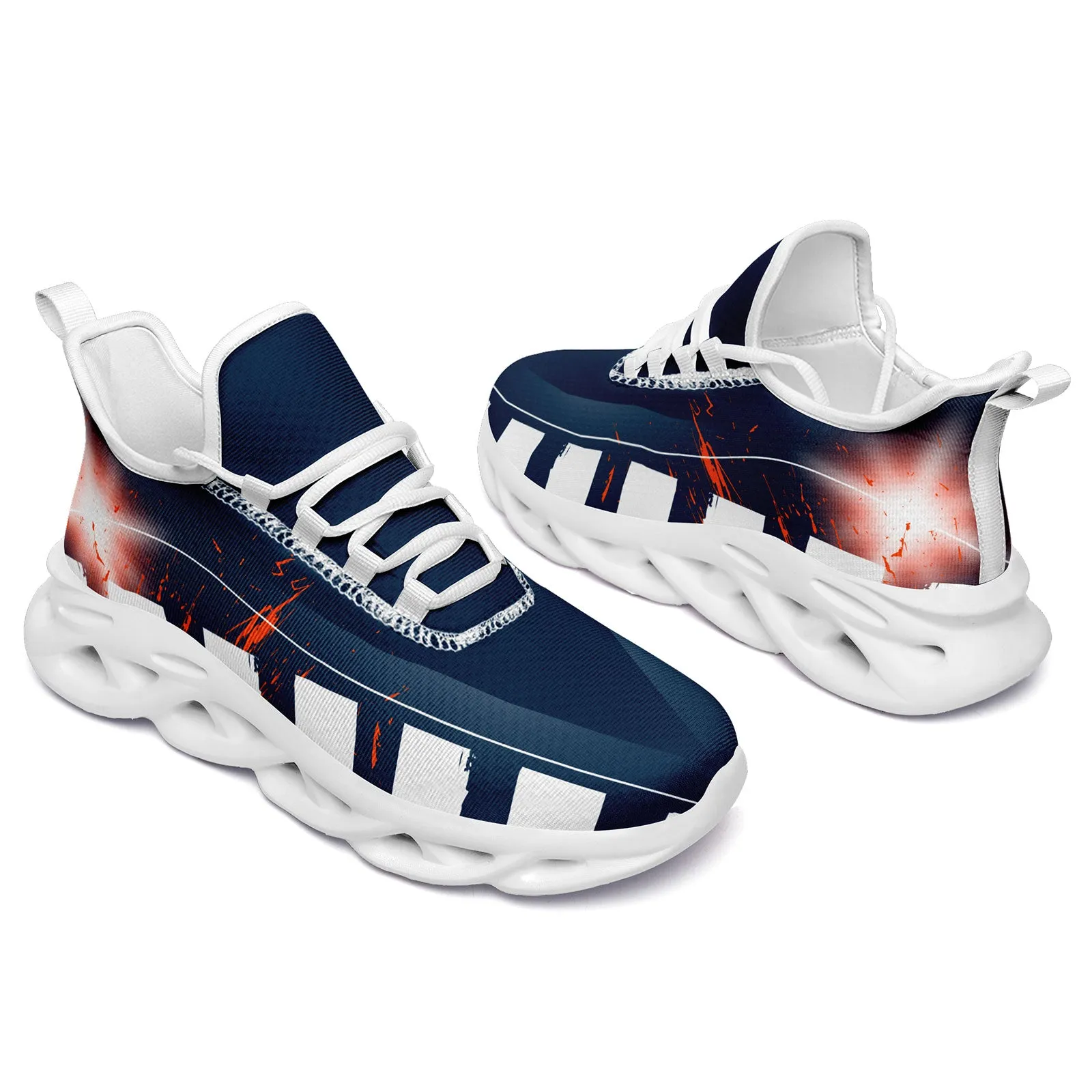 Custom Blue Orange White Denver Maxsoul Shoes Personalized Sneaker FN003-D020260-10