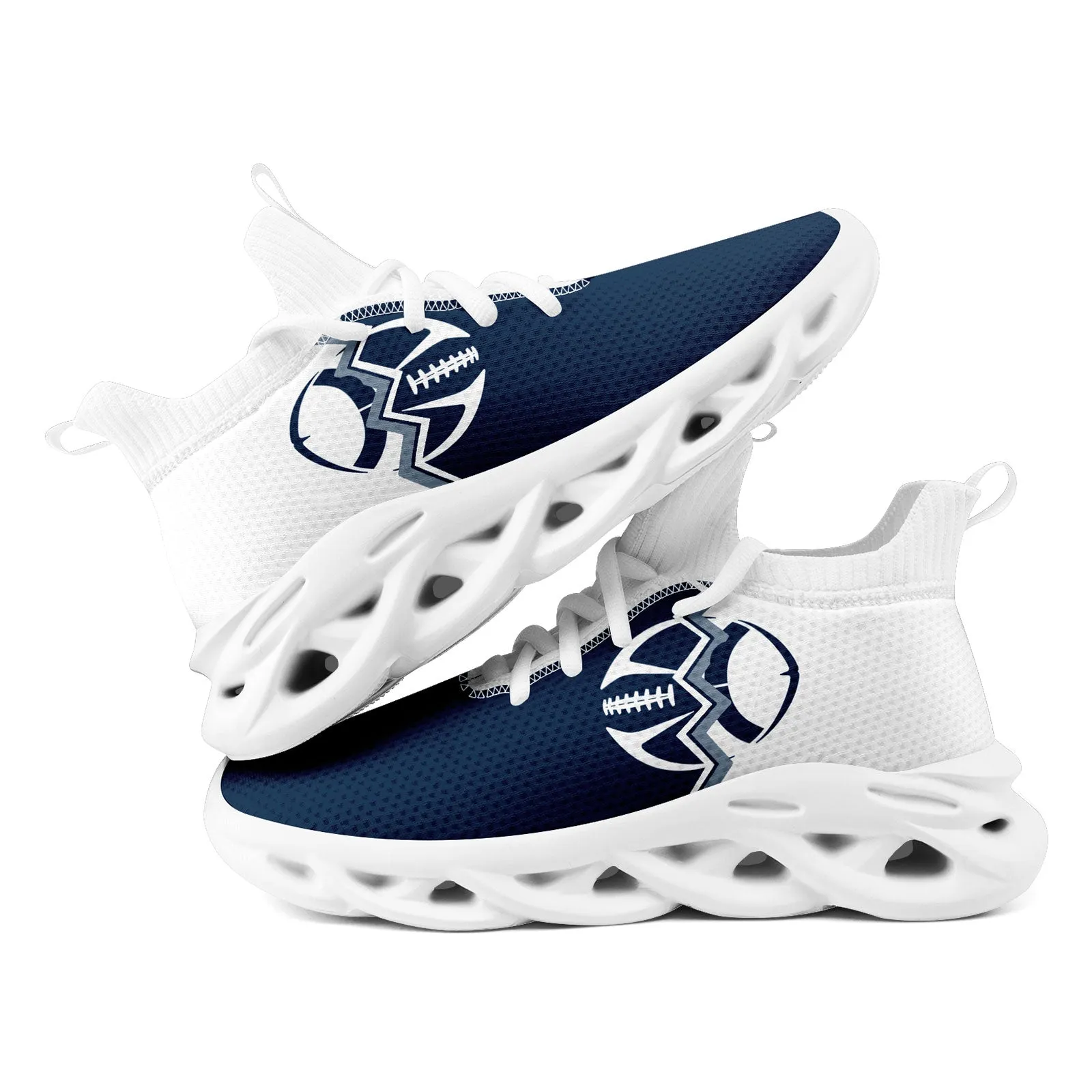 Custom Deep Blue White Texas MaxSoul Shoes and Hat Combo Offer Personalized Combo ZH-D028017-5