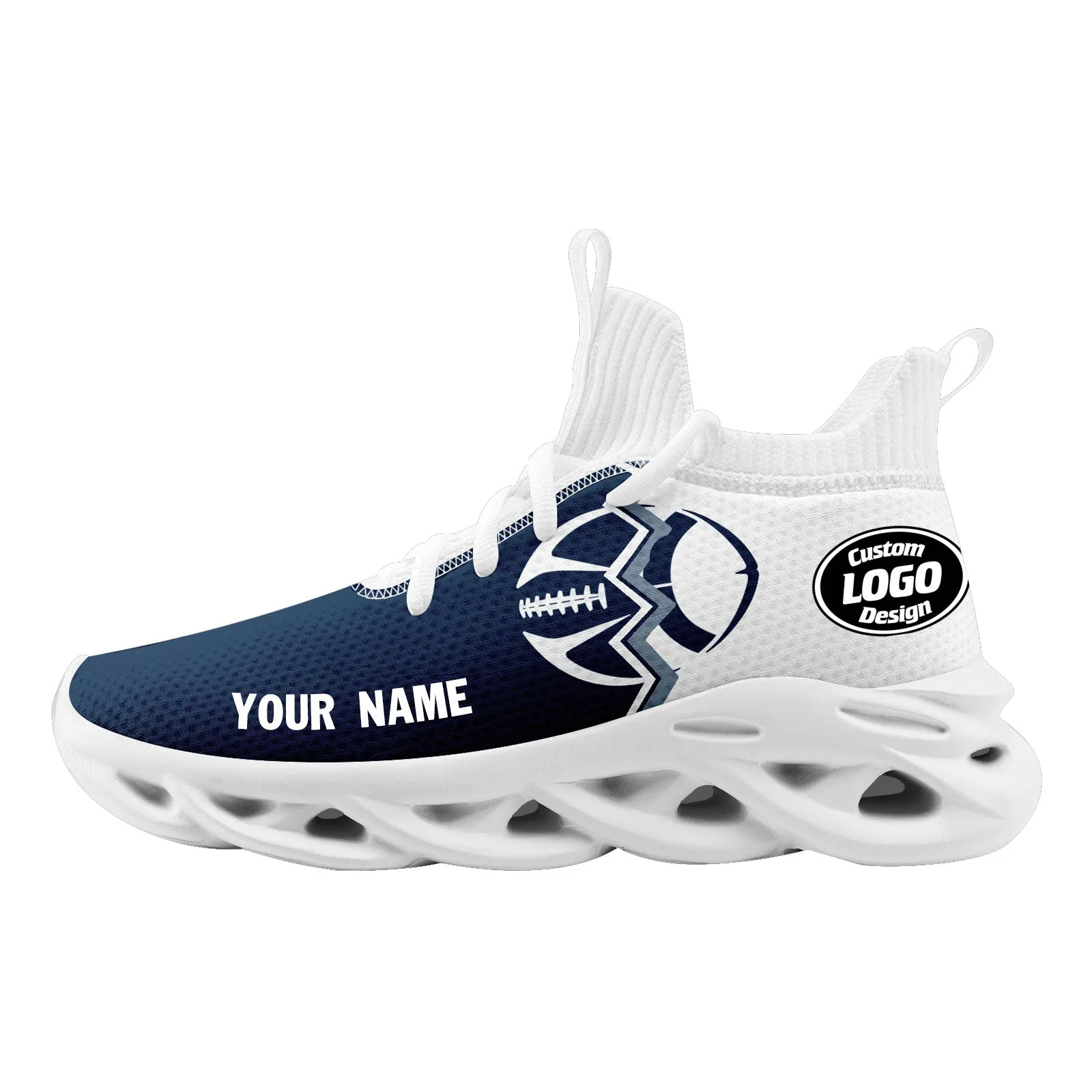 Custom Deep Blue White Texas MaxSoul Shoes and Hat Combo Offer Personalized Combo ZH-D028017-5