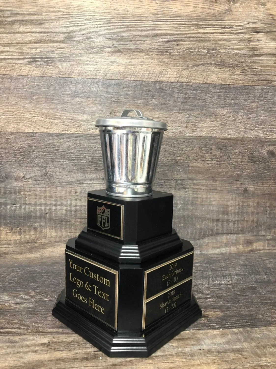 Custom For CODY Trash Talker Perpetual Fantasy Basketball Trophy Loser Trophy Award Galvanized Garbage Can Last Place Funny Adult Humor Gag Gift