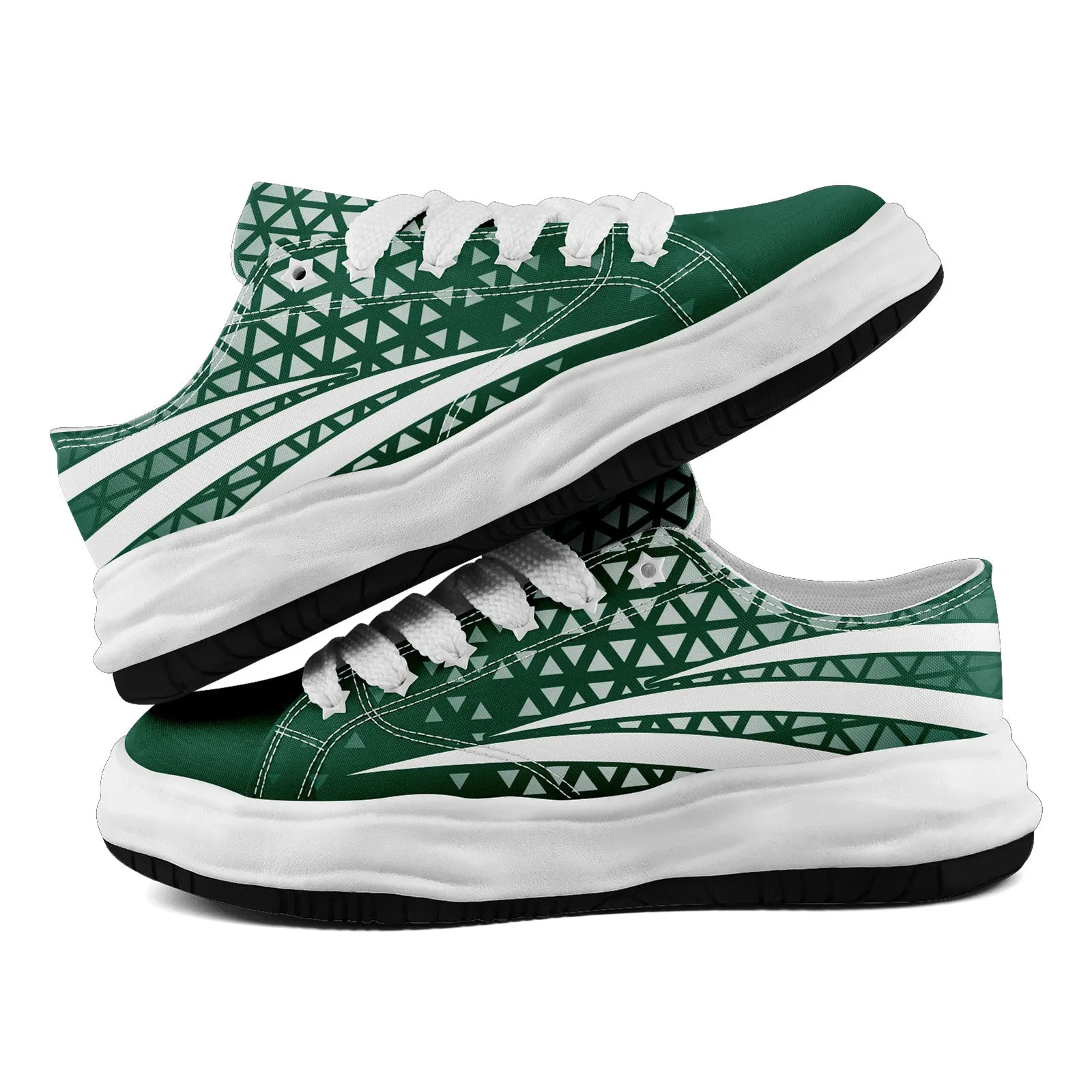 Custom Green White New York Shoes Personalized Sneaker FN038-D023003-28