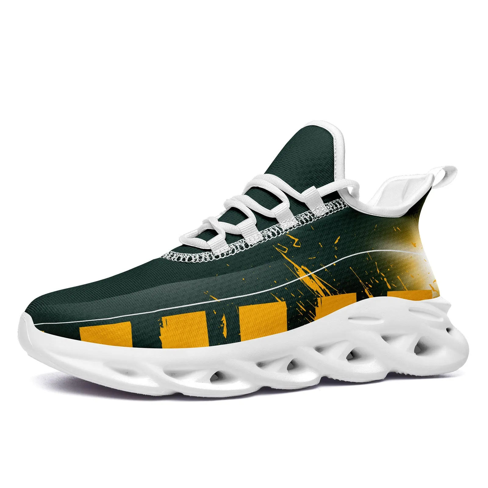 Custom Green Yellow Green Bay Maxsoul Shoes Personalized Sneaker FN003-D020260-13