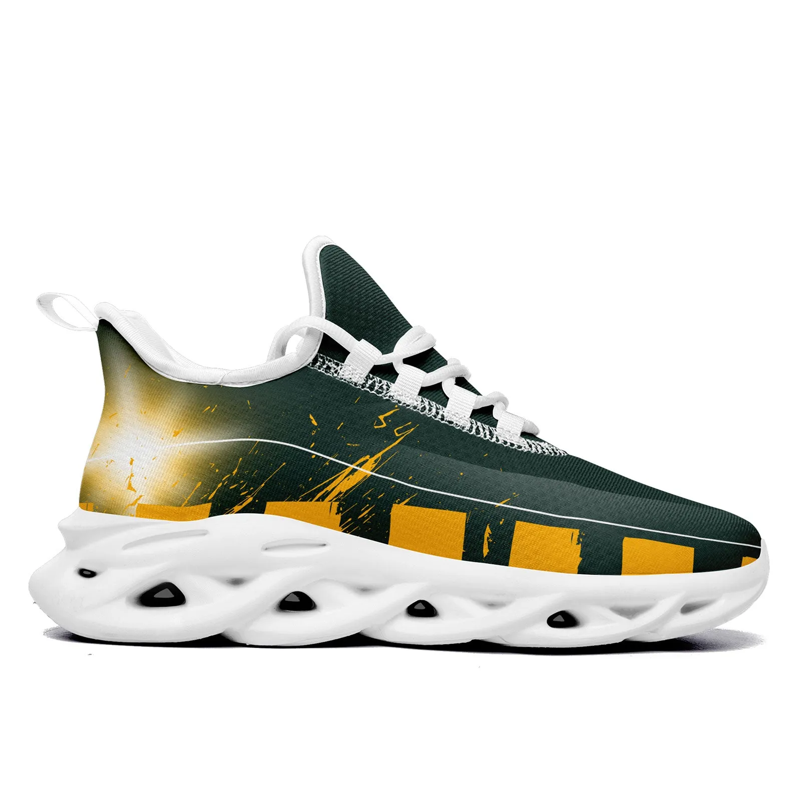 Custom Green Yellow Green Bay Maxsoul Shoes Personalized Sneaker FN003-D020260-13