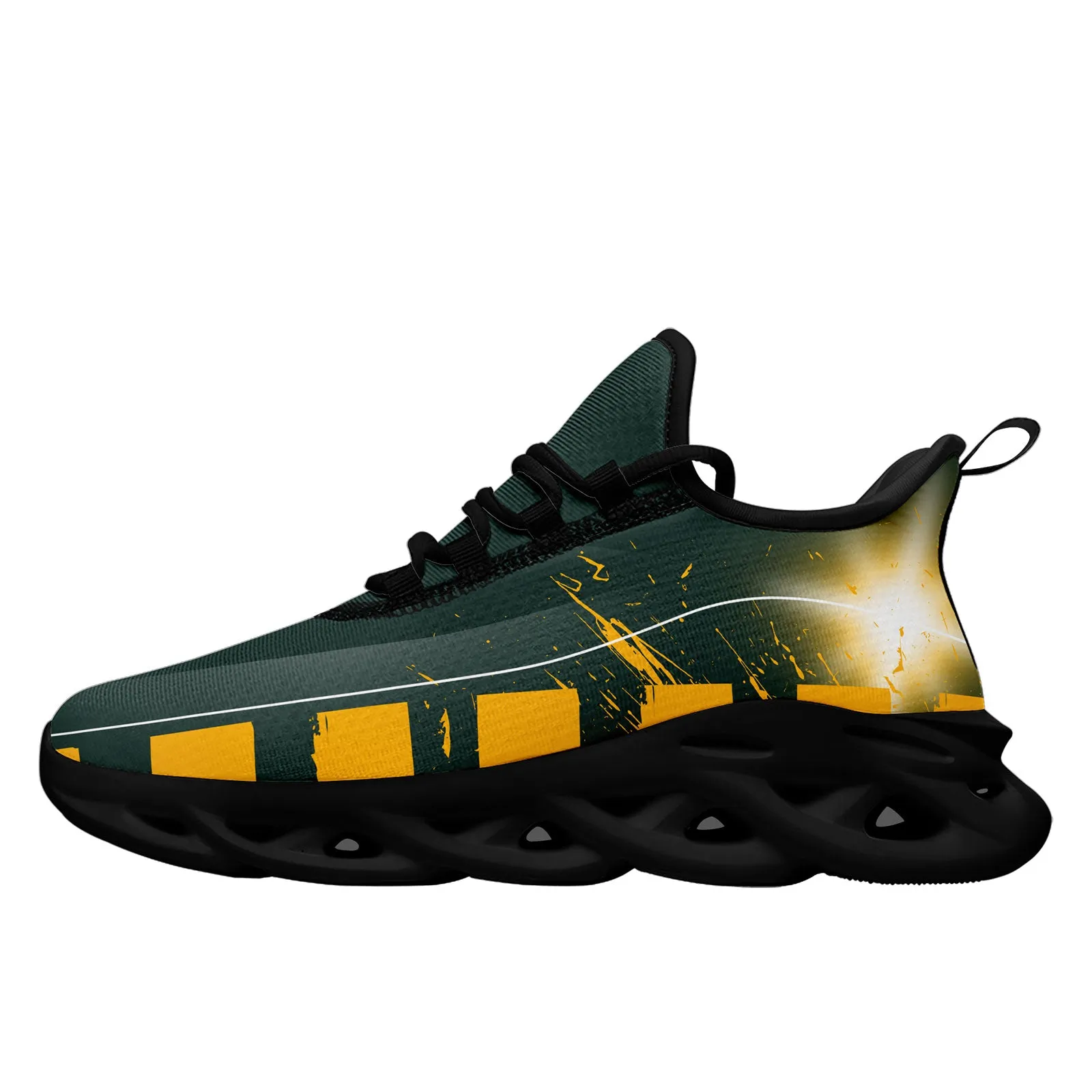 Custom Green Yellow Green Bay Maxsoul Shoes Personalized Sneaker FN003-D020260-13