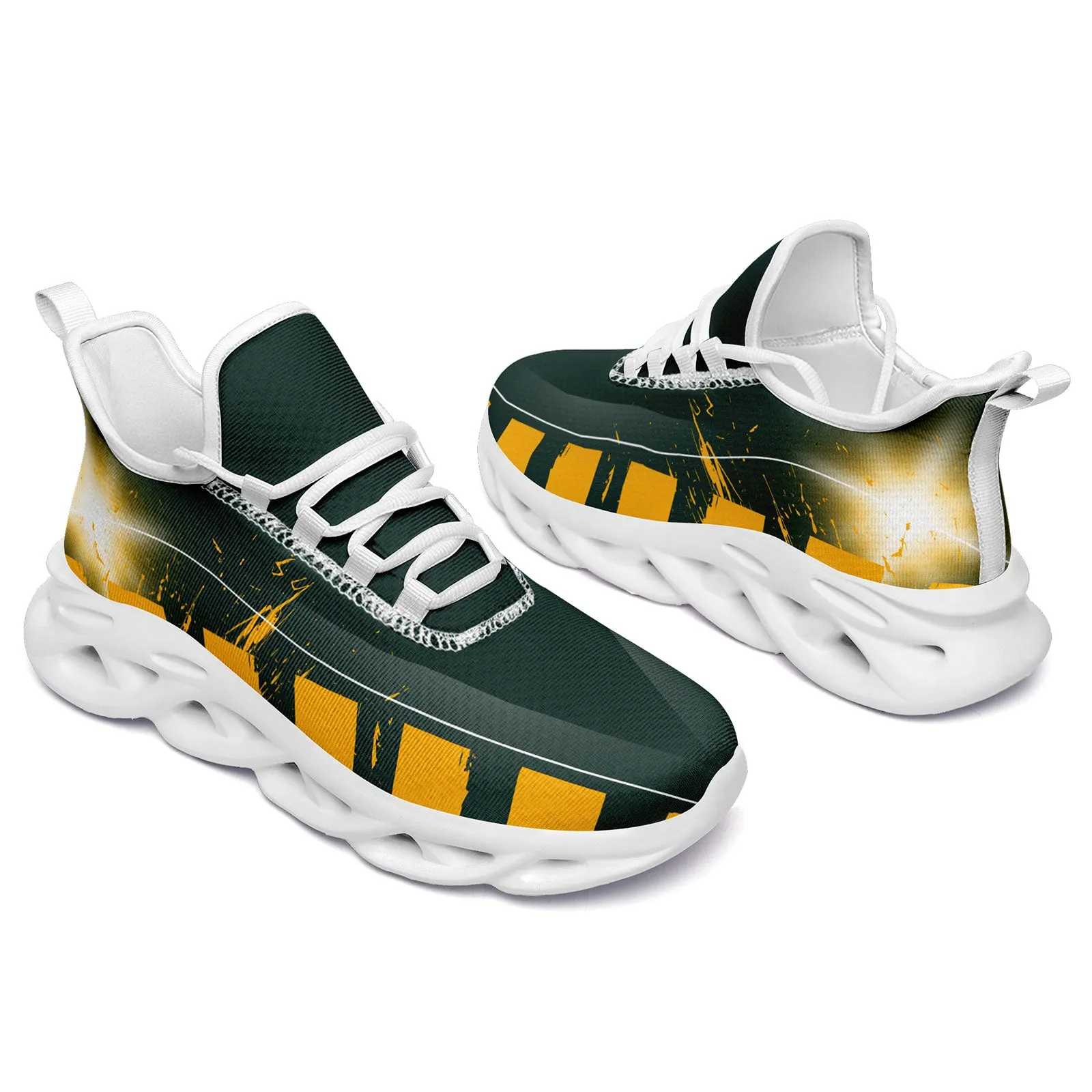 Custom Green Yellow Green Bay Maxsoul Shoes Personalized Sneaker FN003-D020260-13