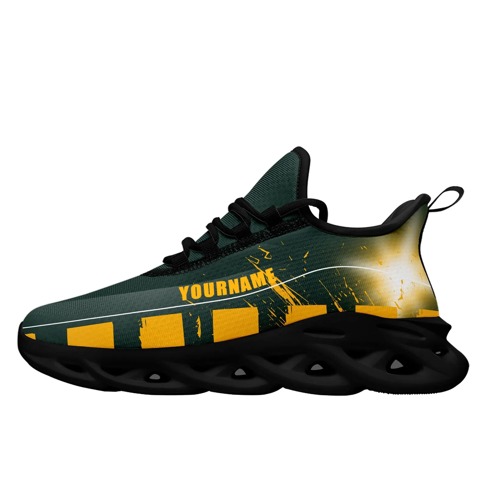 Custom Green Yellow Green Bay Maxsoul Shoes Personalized Sneaker FN003-D020260-13