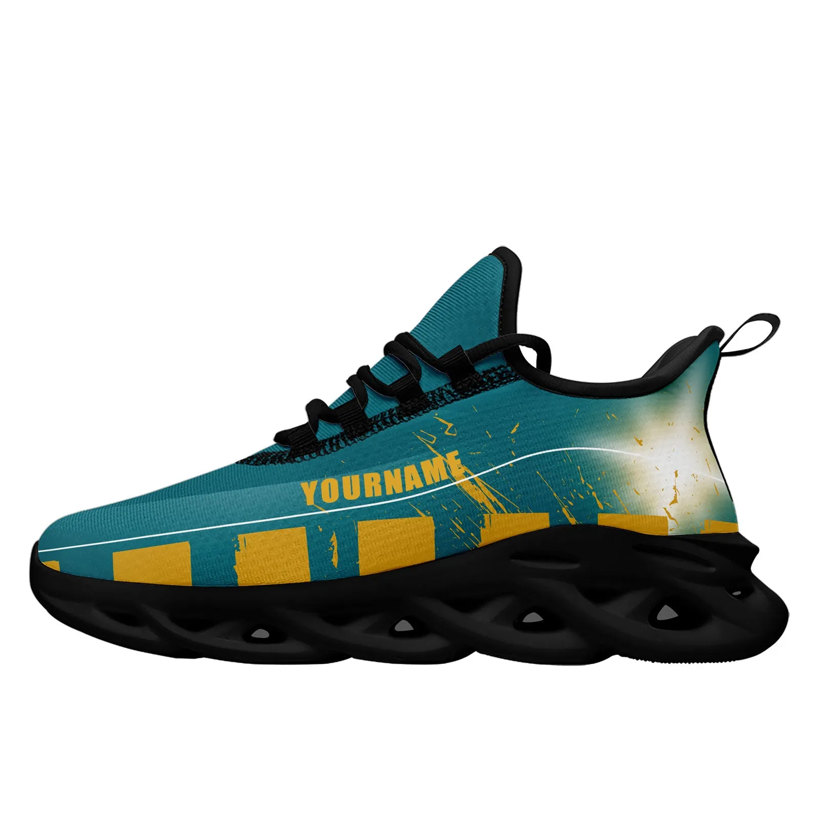 Custom Green Yellow Jacksonville Maxsoul Shoes Personalized Sneaker FN003-D020260-16