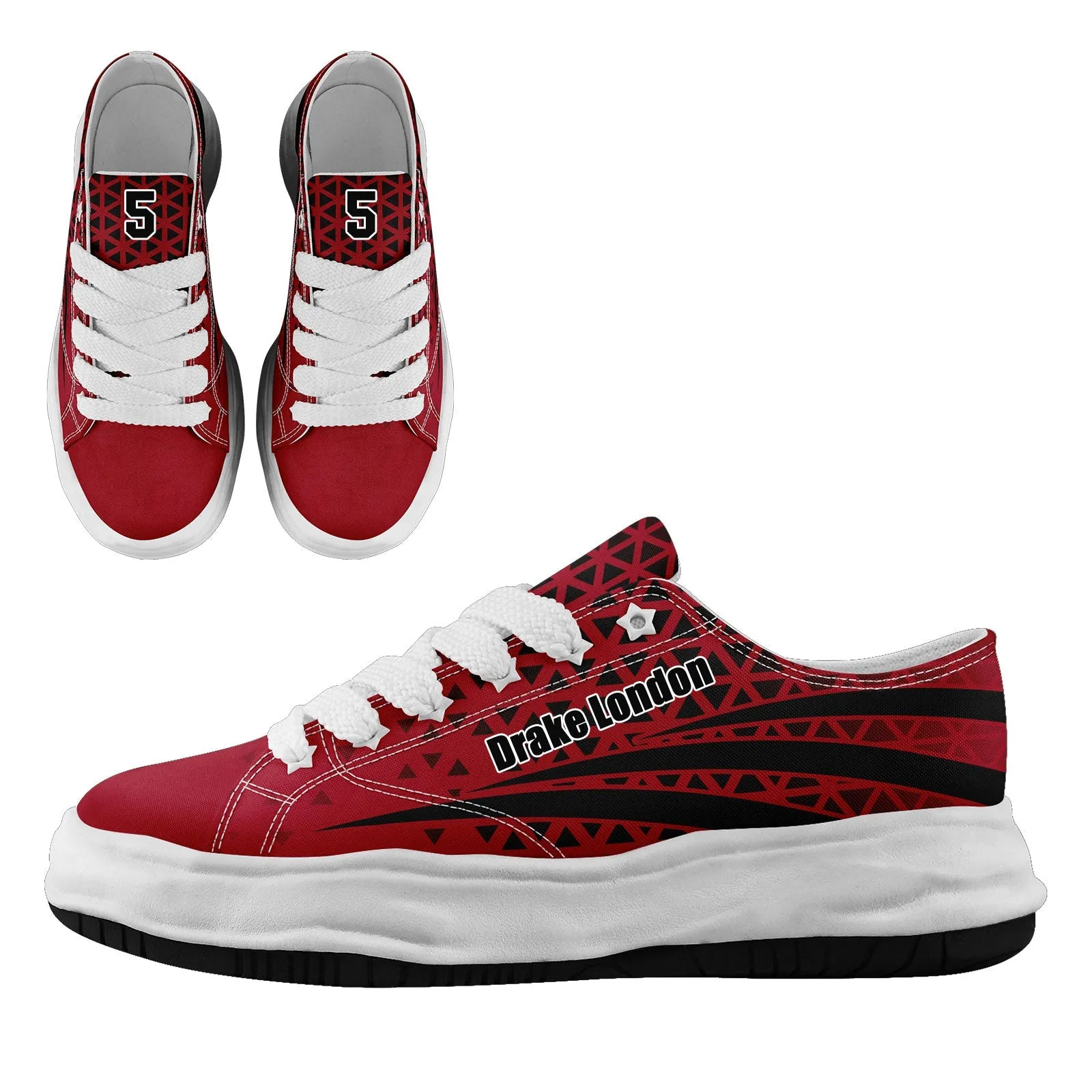 Custom Red Black Georgia Shoes Personalized Sneaker FN038-D023003-3 Custom Online