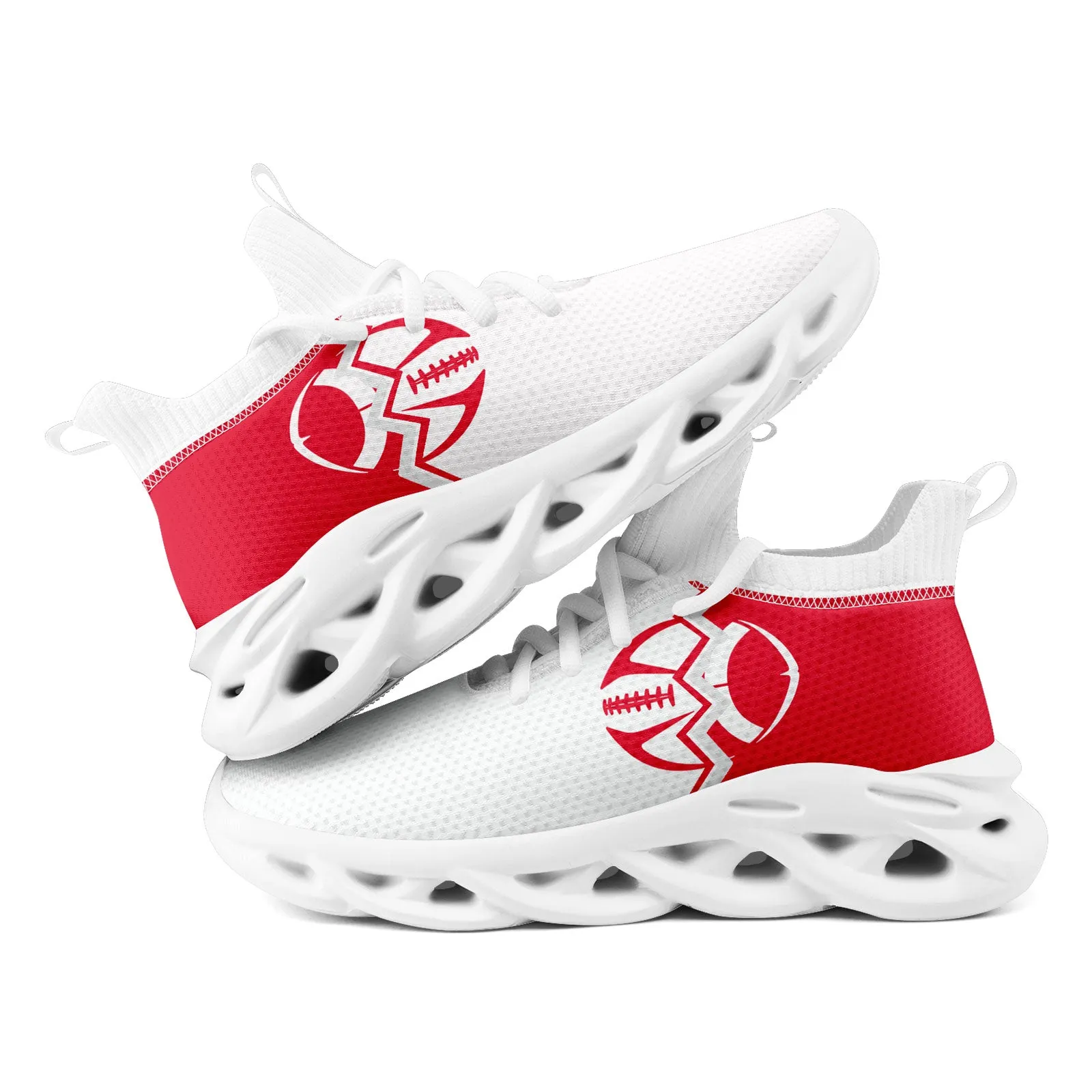 Custom Red White Missouri MaxSoul Shoes and Hat Combo Offer Personalized Combo ZH-D028017-25