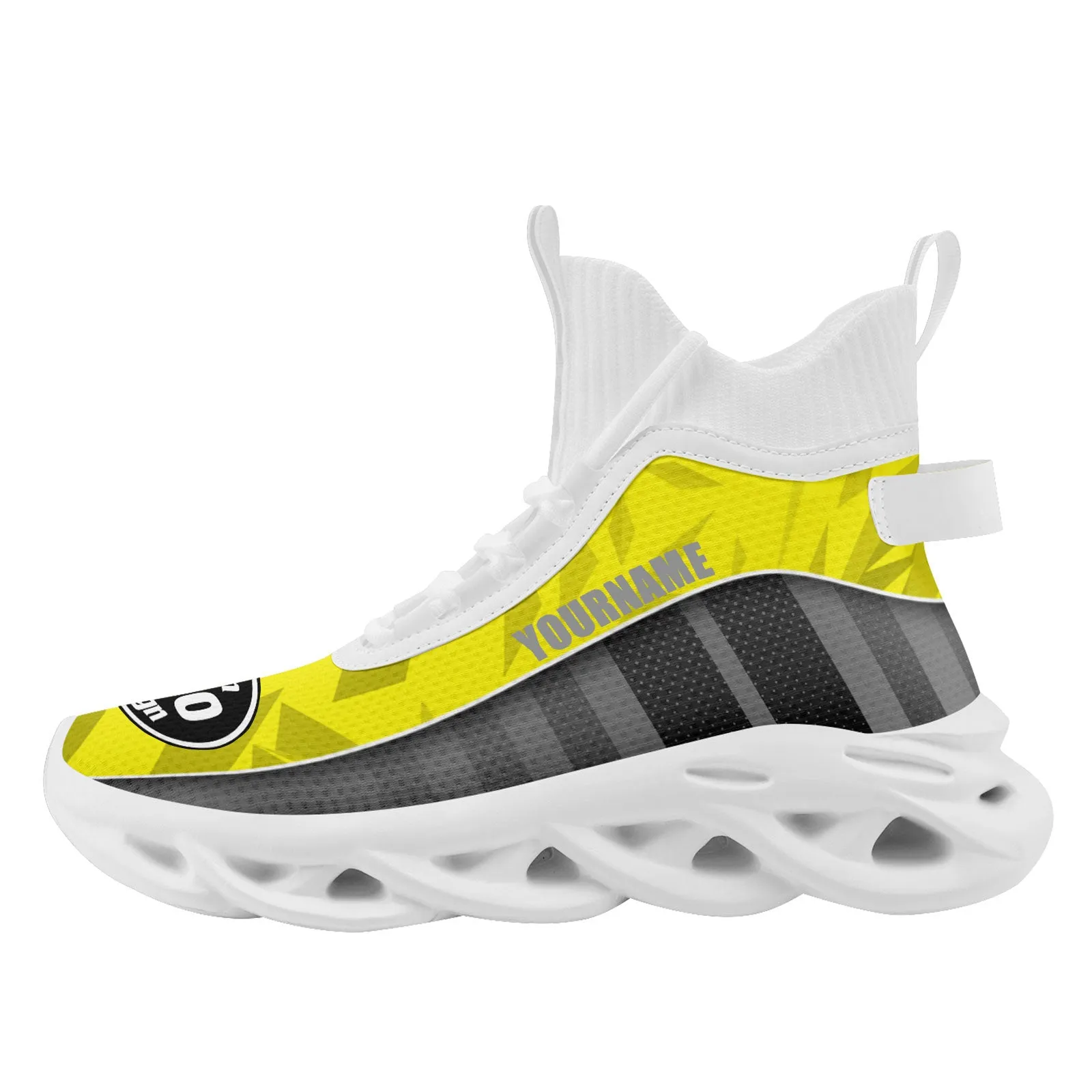 Custom Yellow Gray Jersey MaxSoul Shoes and Hat Combo Offer Personalized Combo ZH-D020234-9