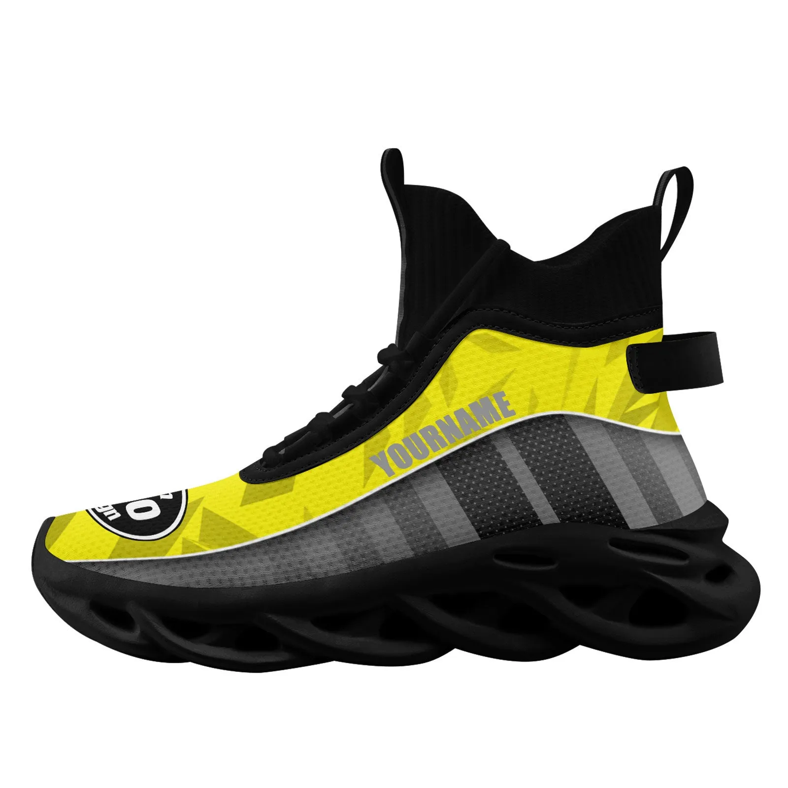 Custom Yellow Gray Jersey MaxSoul Shoes and Hat Combo Offer Personalized Combo ZH-D020234-9