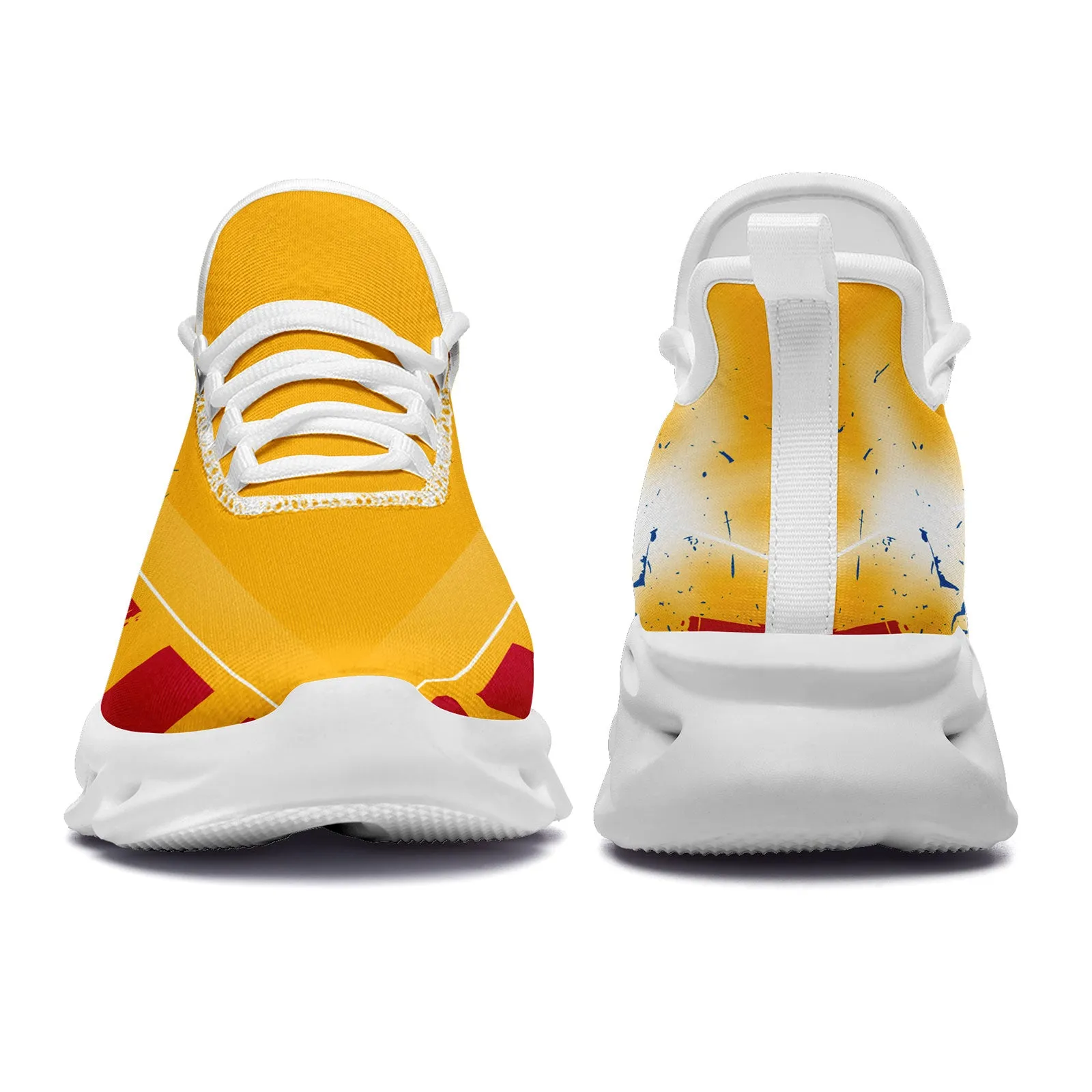 Custom Yellow Red Blue Pittsburgh MaxSoul Shoes and Hat Combo Offer Personalized Combo ZH-D020264-30