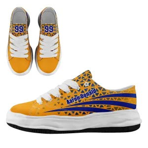 Custom Yellow White California Shoes Personalized Sneaker FN038-D023003-15 Custom Online