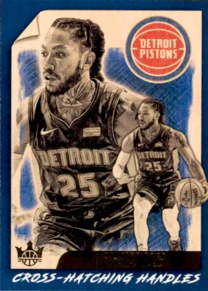 Derrick Rose, Cross-Matching Handles, 2019-20 Panini Court Kings Basketball NBA