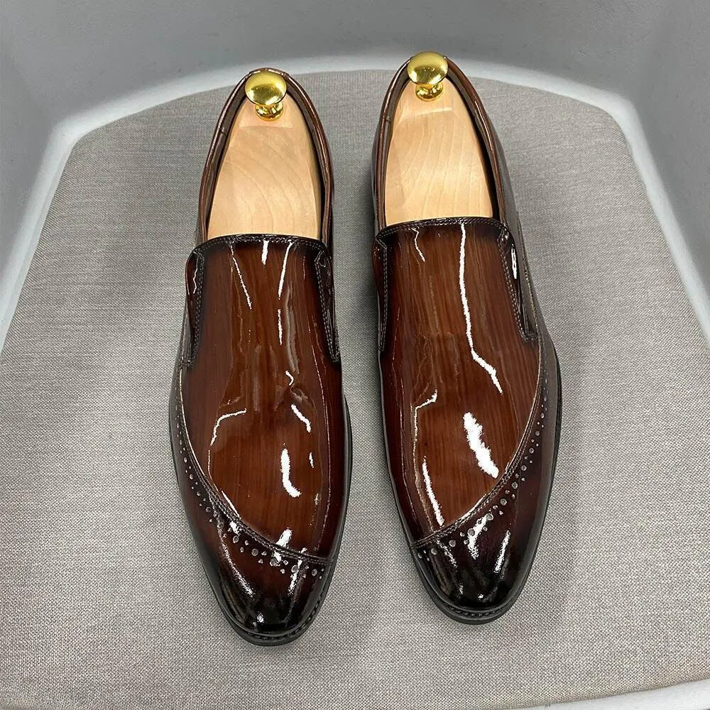 Dress Shoes -  Max Glossy Slip-On Men Shoes