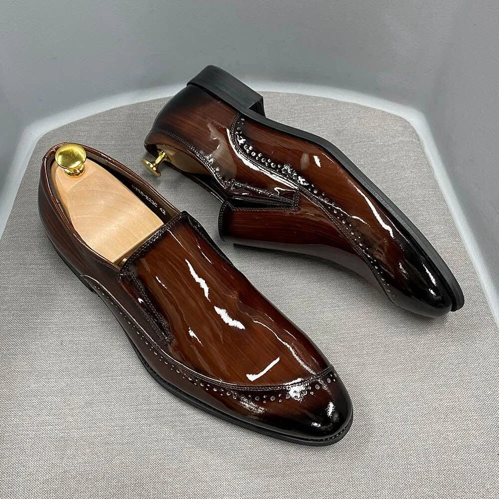 Dress Shoes -  Max Glossy Slip-On Men Shoes