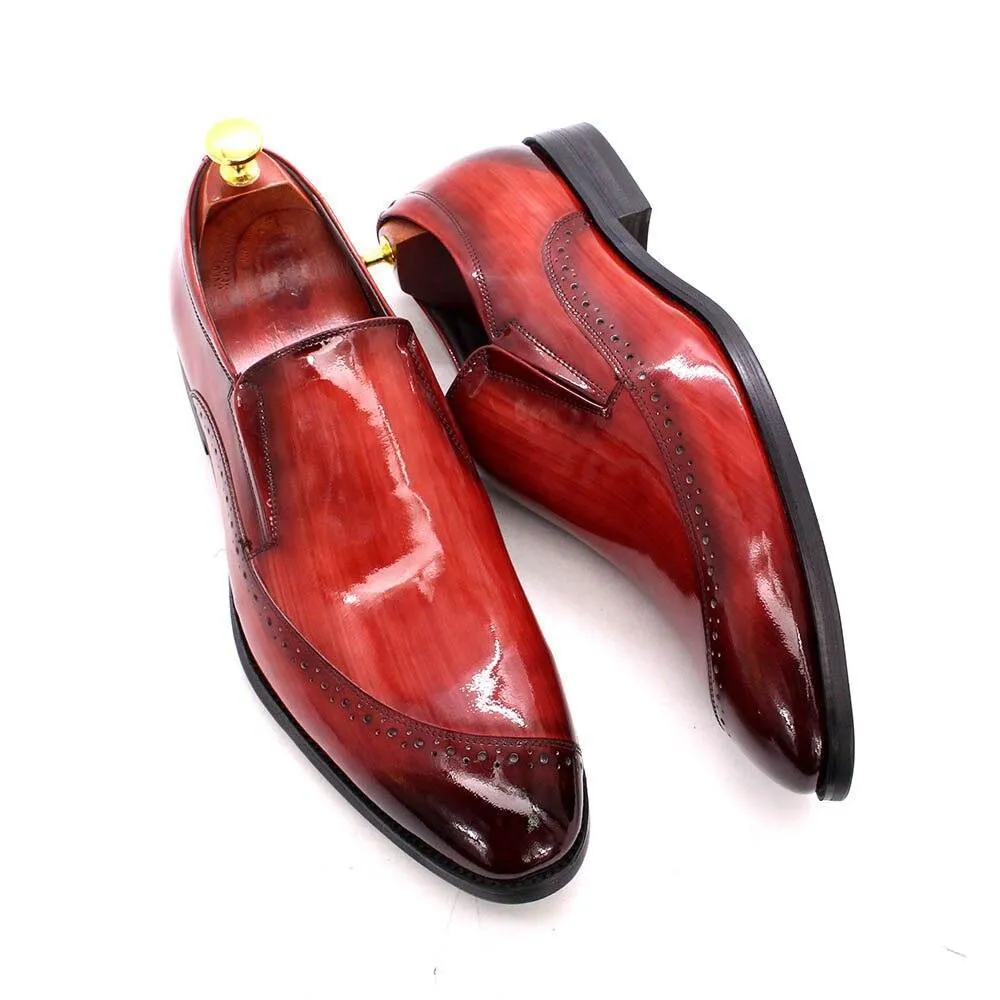 Dress Shoes -  Max Glossy Slip-On Men Shoes