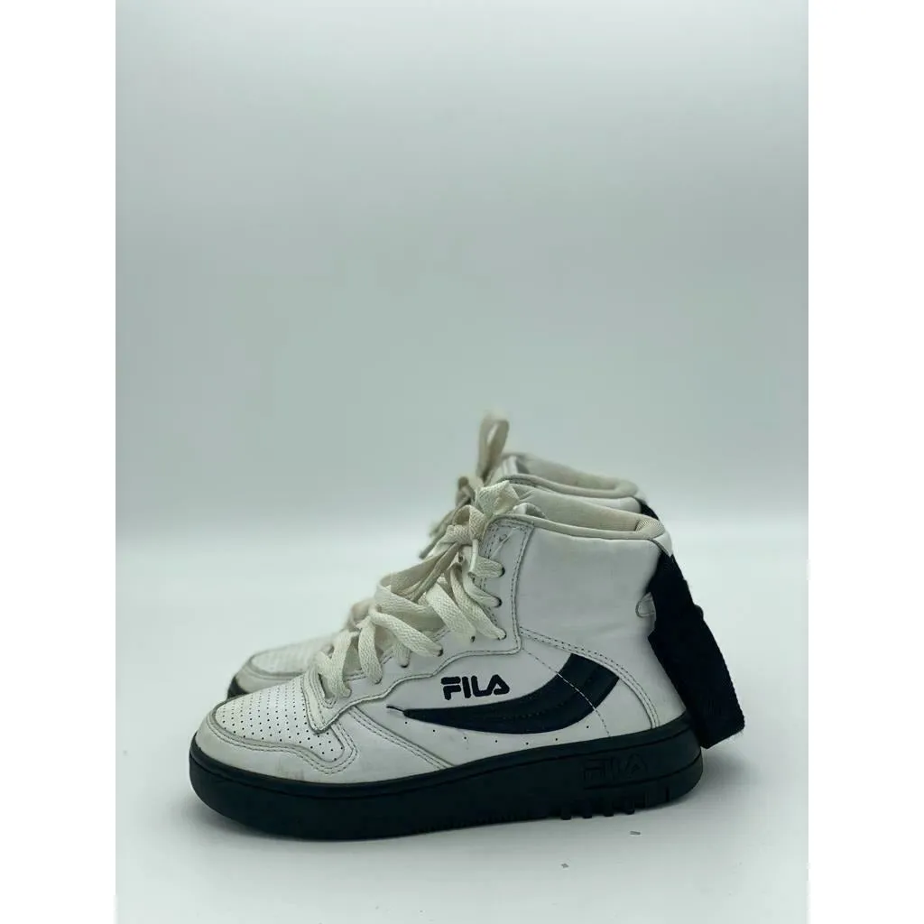 Fila FX-100 Grade School Leather Unisex White/Black Retro Size US4