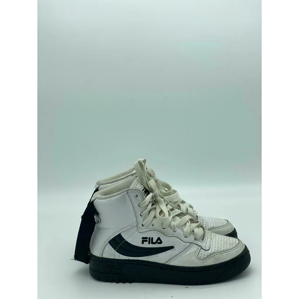 Fila FX-100 Grade School Leather Unisex White/Black Retro Size US4