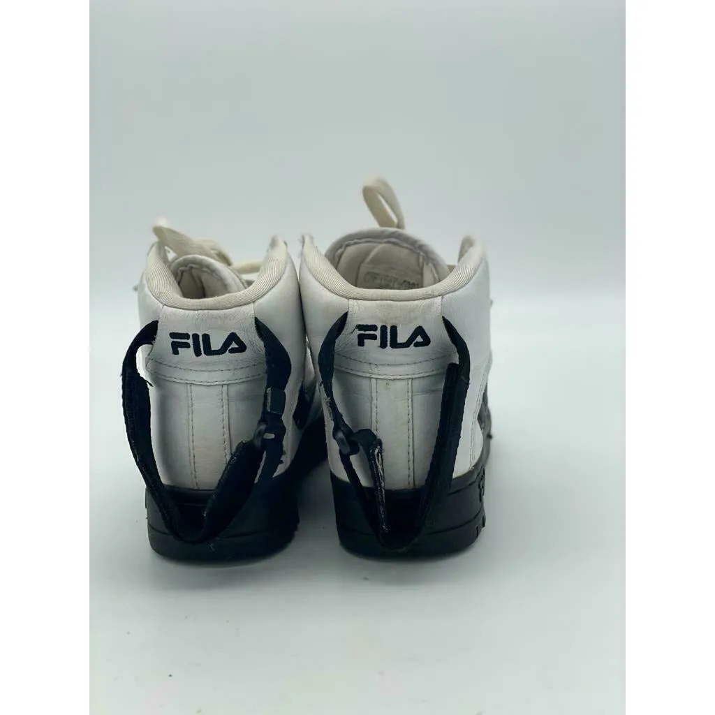 Fila FX-100 Grade School Leather Unisex White/Black Retro Size US4