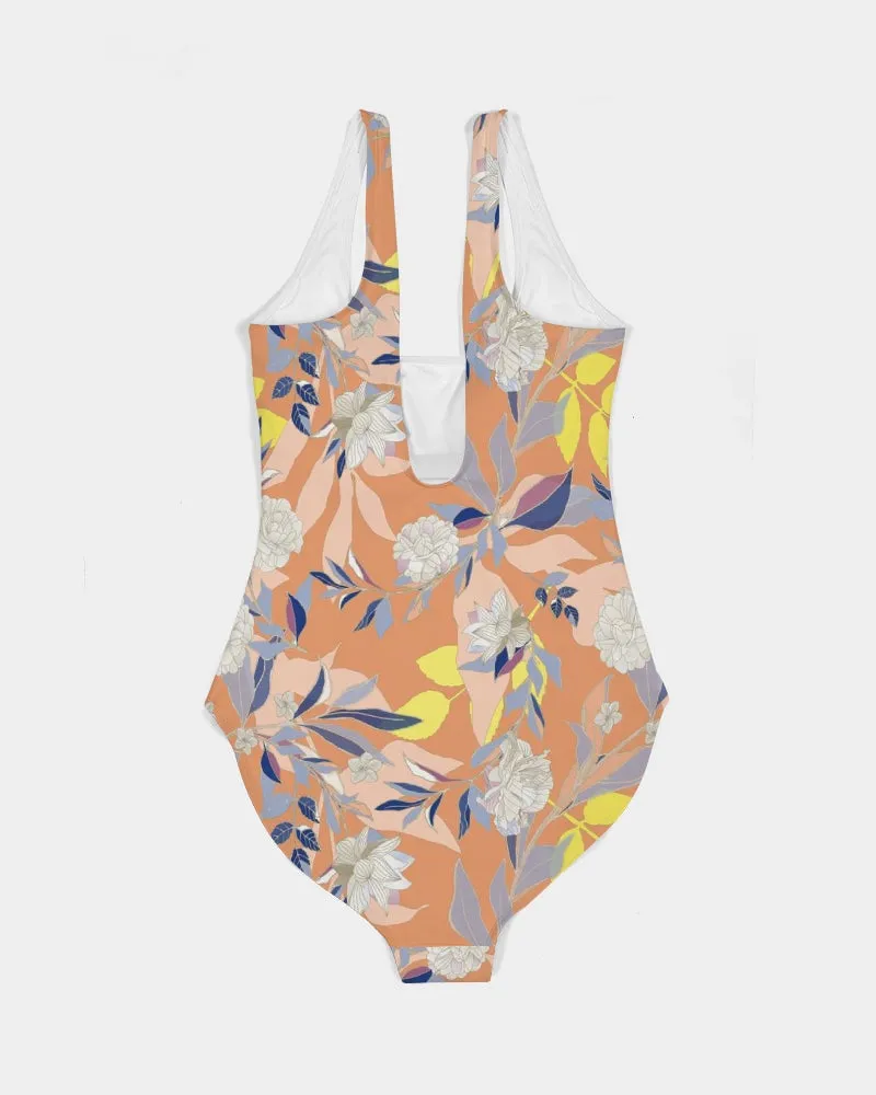 Florals Feminine One-Piece Swimsuit