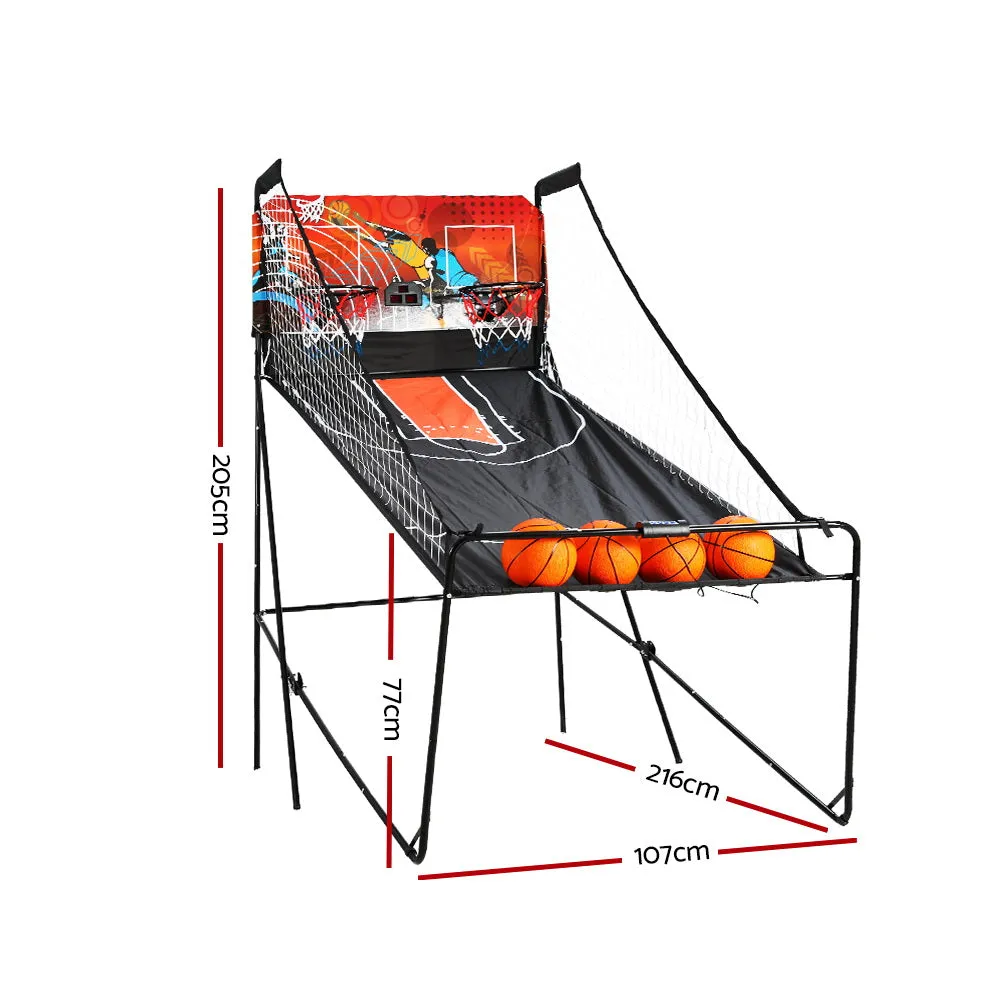 Foldable Arcade Basketball Game 8 Modes, 4 Balls, Black - [BrandName]