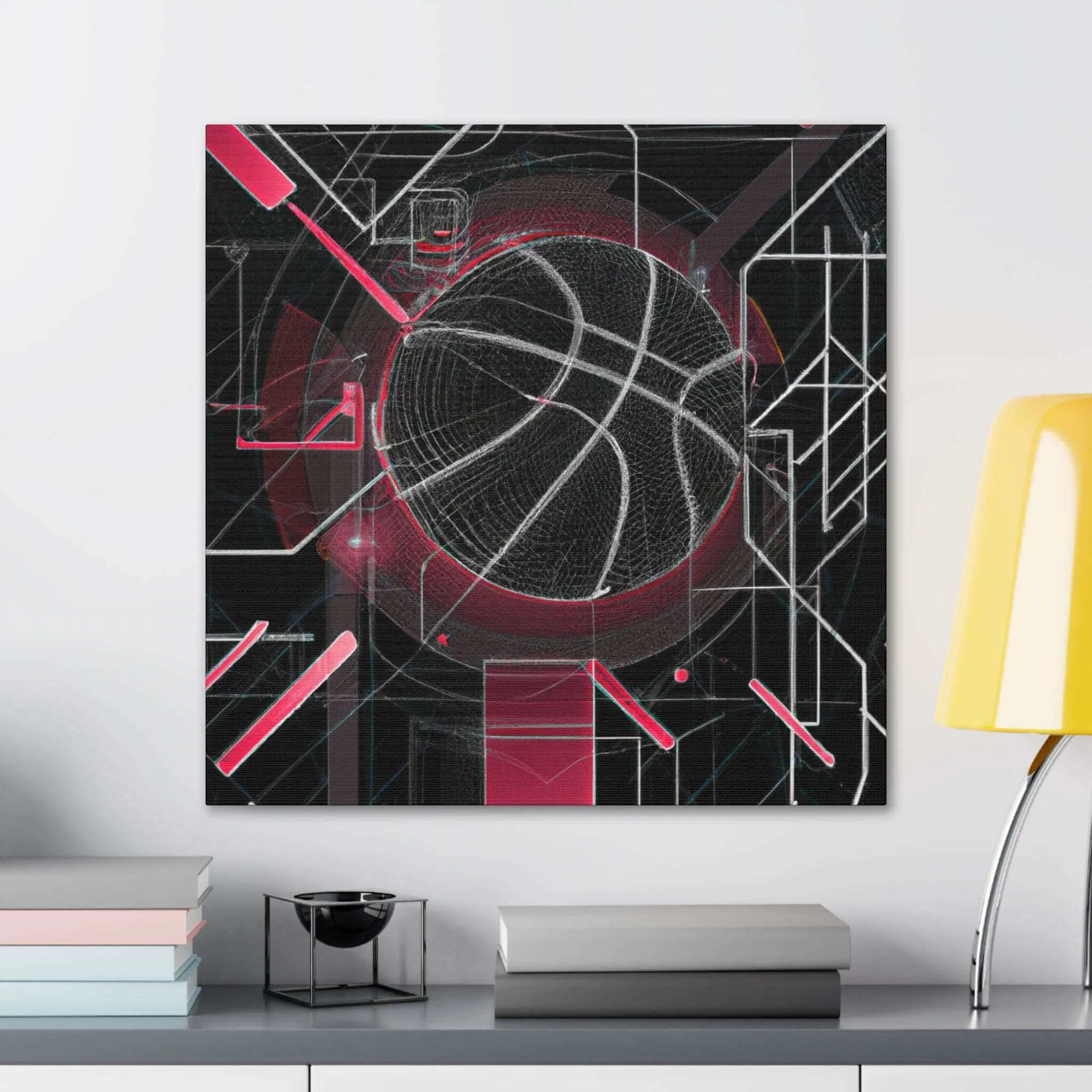 Futuristic Basketball: AI Edition Canvas Print