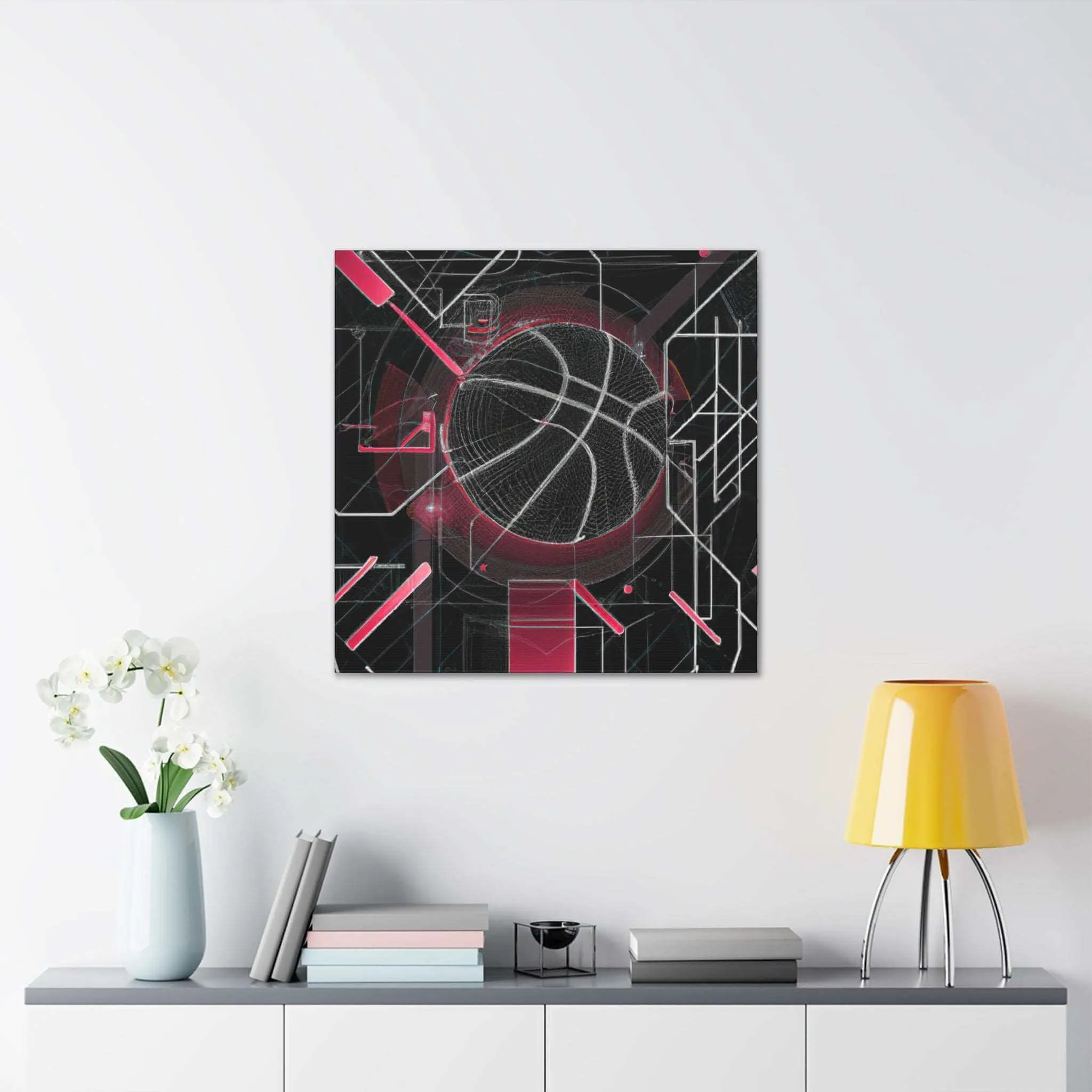 Futuristic Basketball: AI Edition Canvas Print