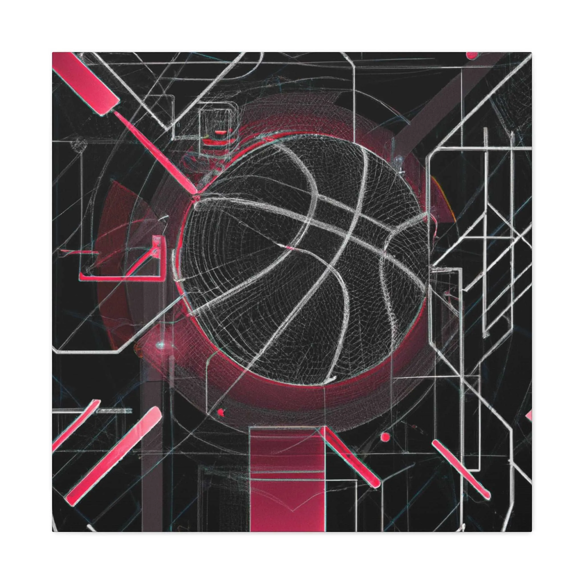 Futuristic Basketball: AI Edition Canvas Print