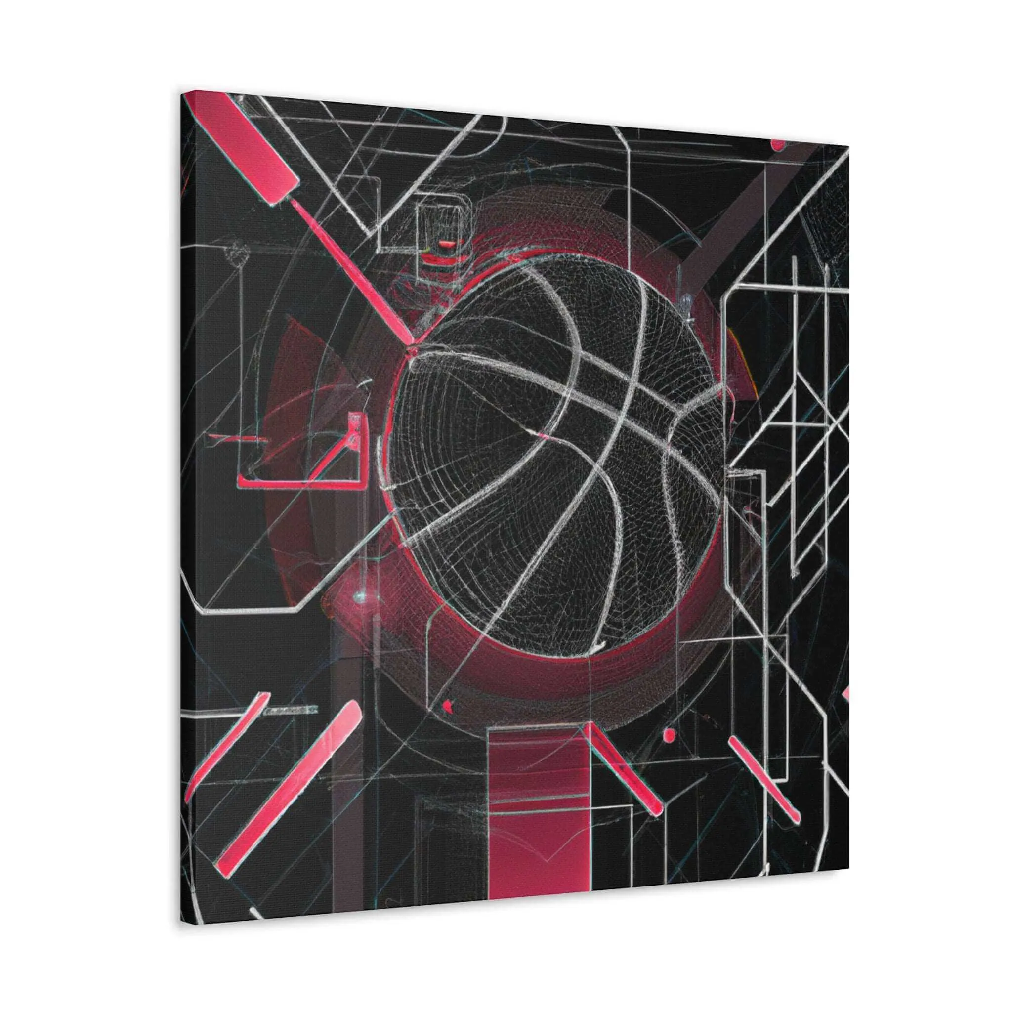 Futuristic Basketball: AI Edition Canvas Print