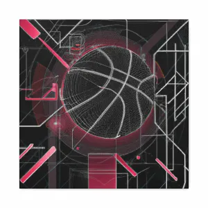 Futuristic Basketball: AI Edition Canvas Print