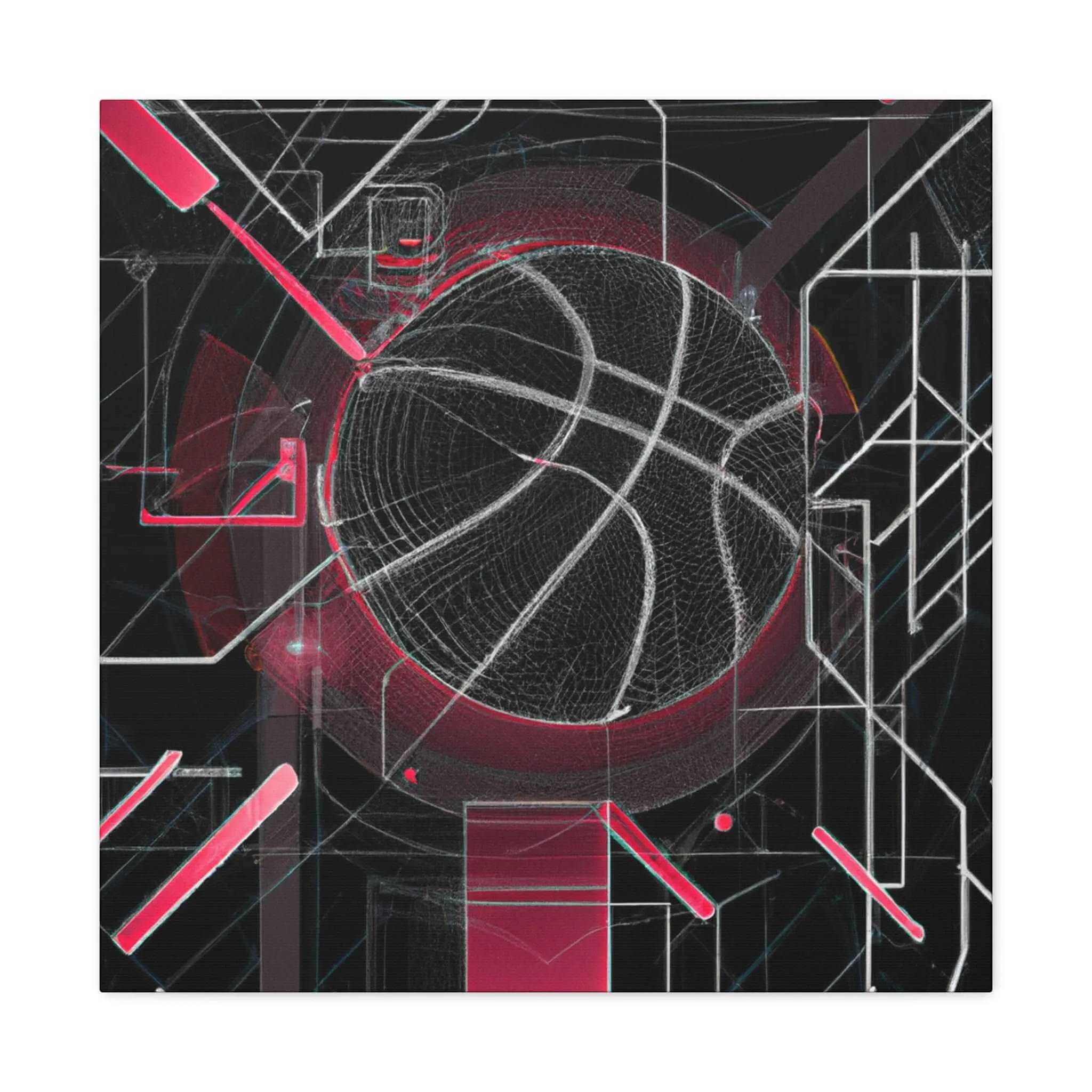 Futuristic Basketball: AI Edition Canvas Print