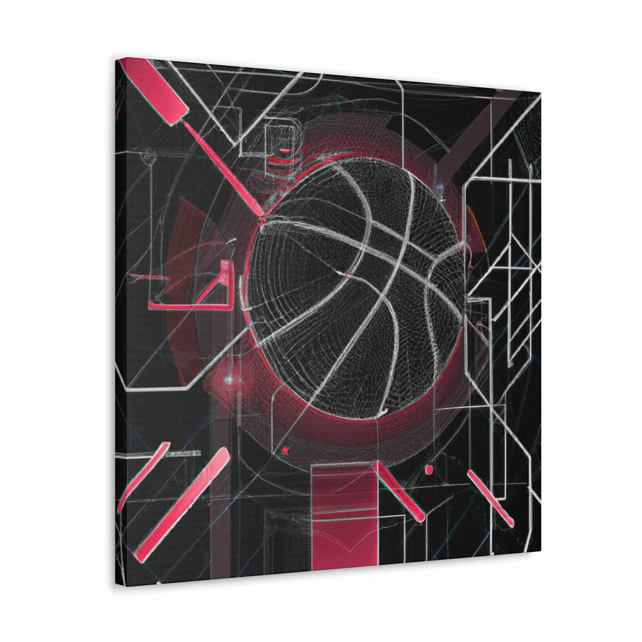 Futuristic Basketball: AI Edition Canvas Print