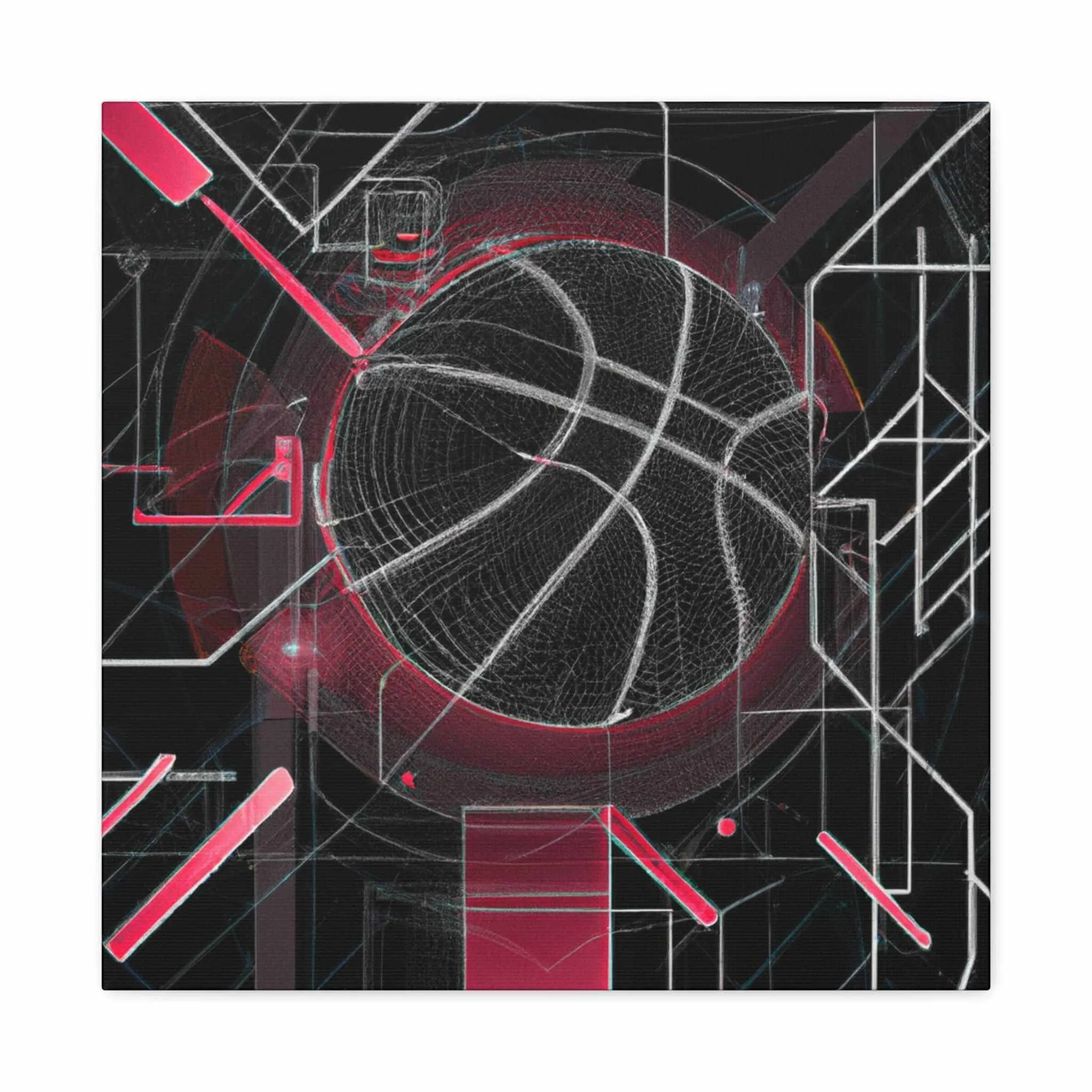 Futuristic Basketball: AI Edition Canvas Print