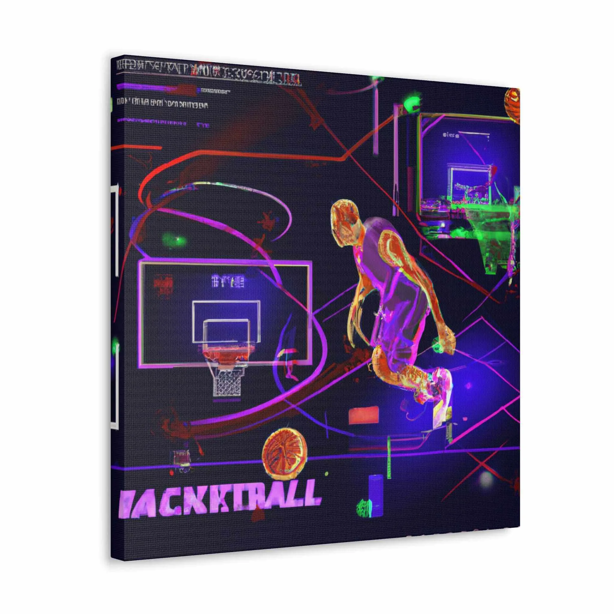 Game On: Basketball Revamped Canvas Print