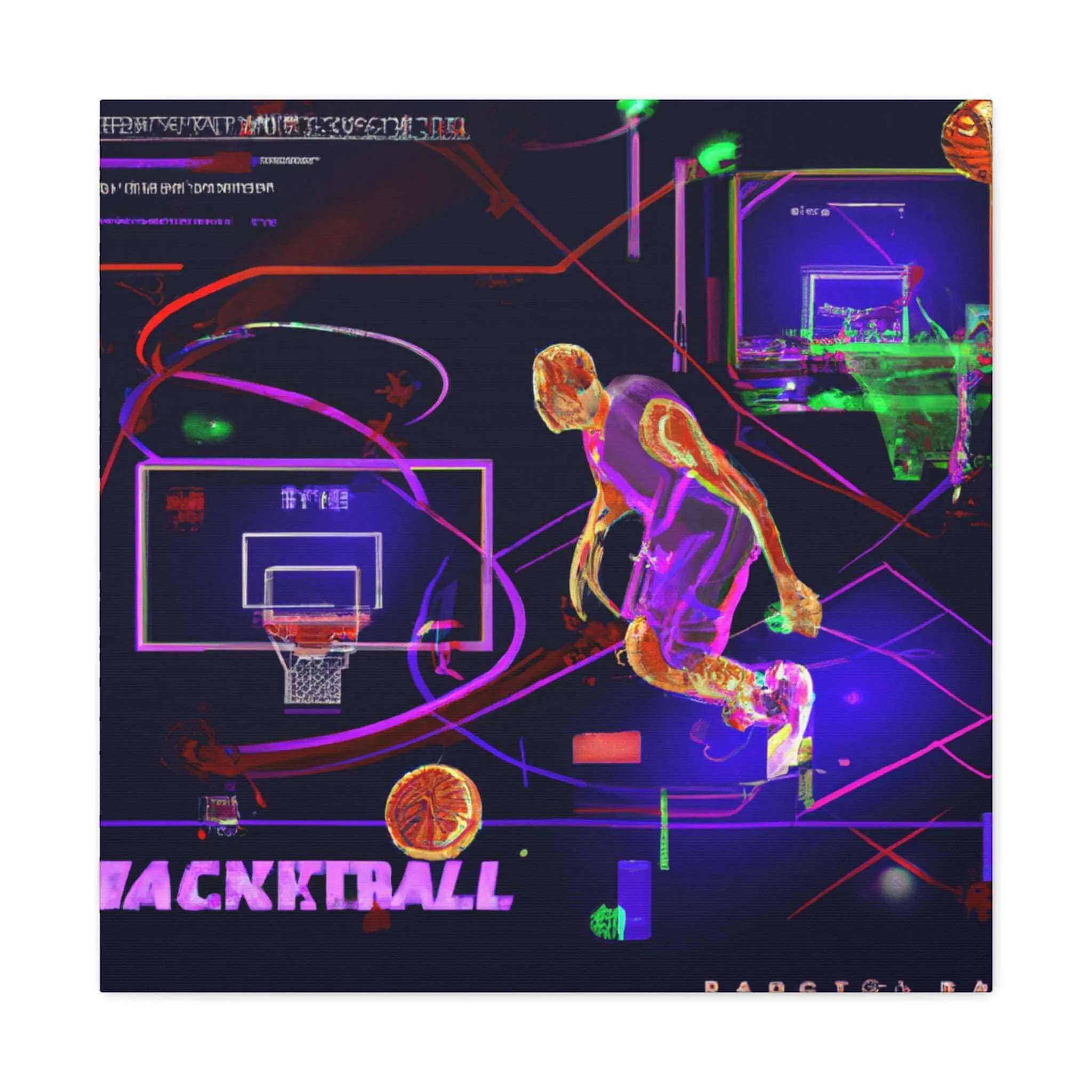 Game On: Basketball Revamped Canvas Print