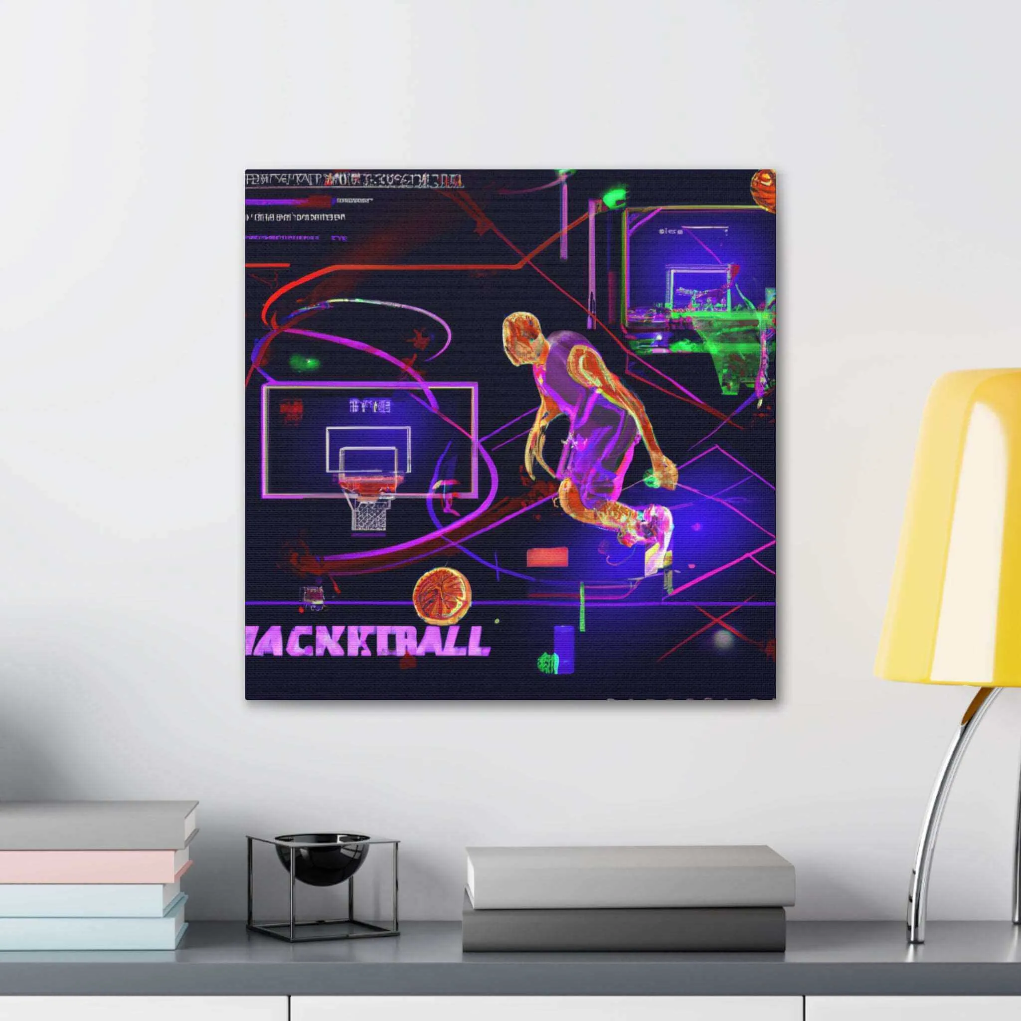 Game On: Basketball Revamped Canvas Print