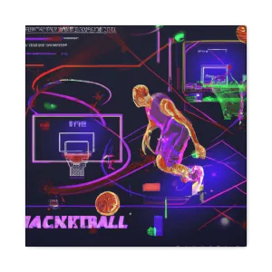 Game On: Basketball Revamped Canvas Print