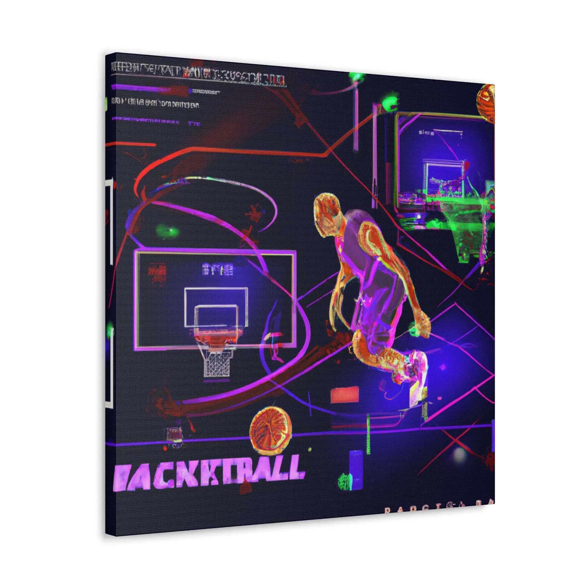 Game On: Basketball Revamped Canvas Print